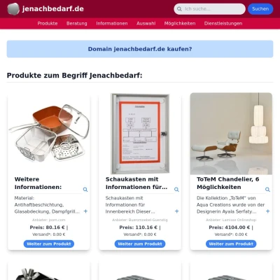 Screenshot jenachbedarf.de