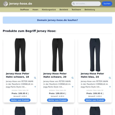 Screenshot jersey-hose.de