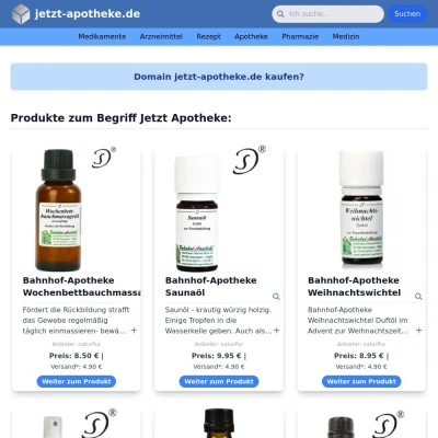 Screenshot jetzt-apotheke.de