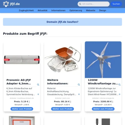 Screenshot jfjf.de