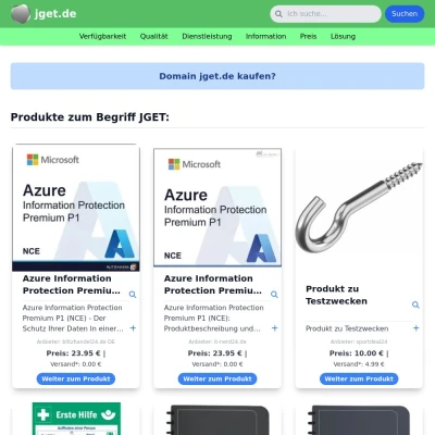 Screenshot jget.de
