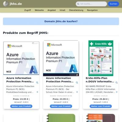 Screenshot jhhs.de