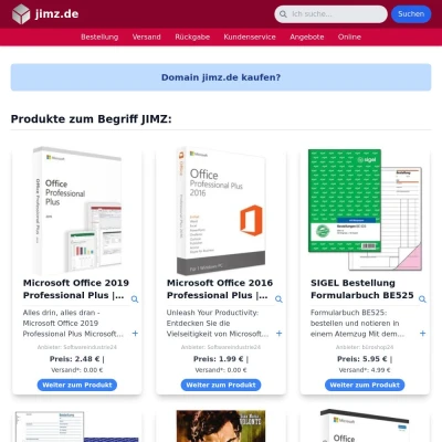 Screenshot jimz.de