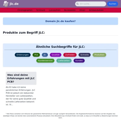 Screenshot jlc.de