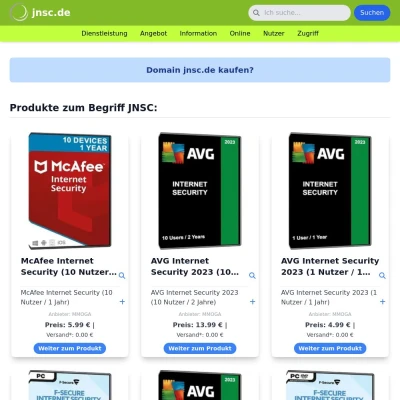 Screenshot jnsc.de