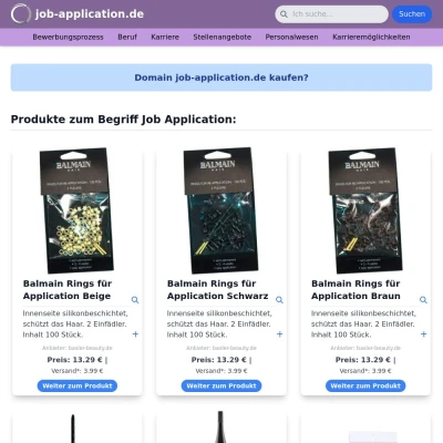 Screenshot job-application.de