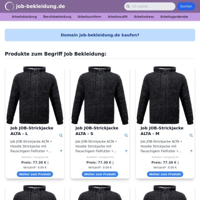 Screenshot job-bekleidung.de