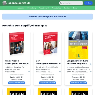 Screenshot jobanzeigen24.de