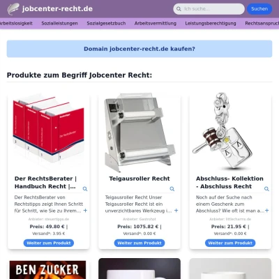 Screenshot jobcenter-recht.de