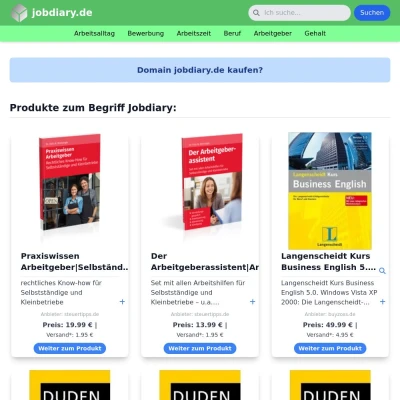 Screenshot jobdiary.de