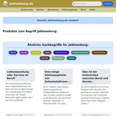 Screenshot jobhamburg.de