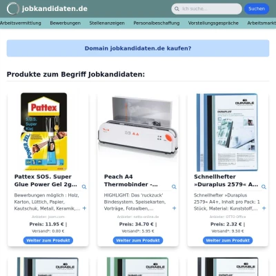 Screenshot jobkandidaten.de