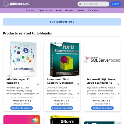 Screenshot jobleads.eu