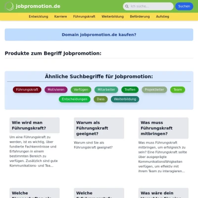 Screenshot jobpromotion.de