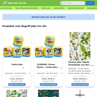 Screenshot jobs-for-all.de