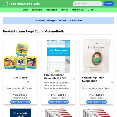 Screenshot jobs-gesundheit.de