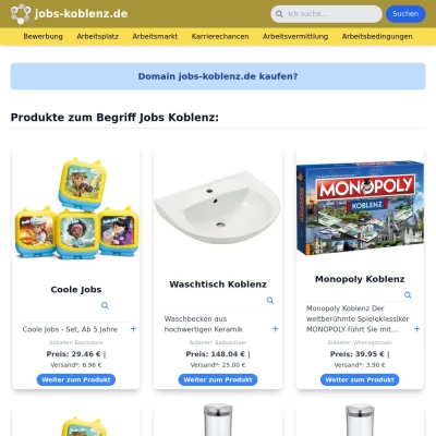 Screenshot jobs-koblenz.de