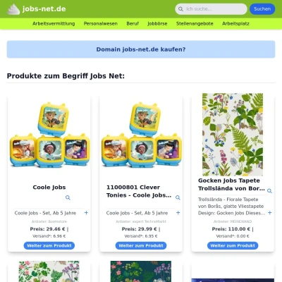 Screenshot jobs-net.de