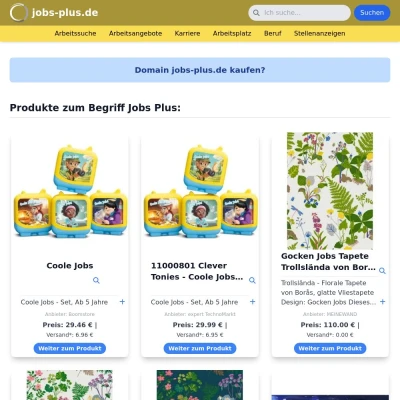 Screenshot jobs-plus.de