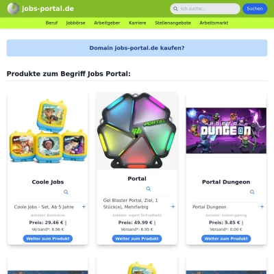 Screenshot jobs-portal.de