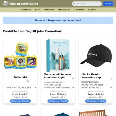 Screenshot jobs-promotion.de