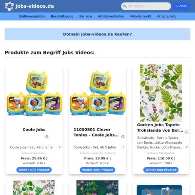 Screenshot jobs-videos.de