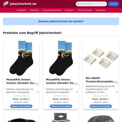 Screenshot jobsicherheit.de