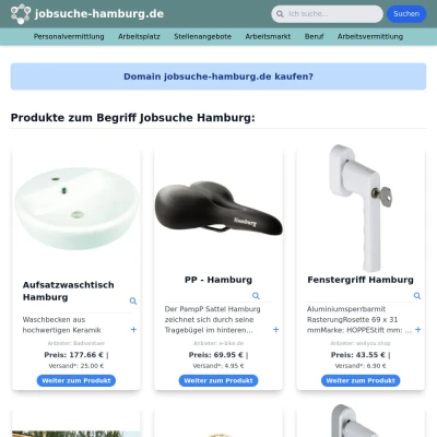 Screenshot jobsuche-hamburg.de