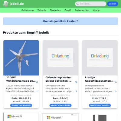 Screenshot jodell.de