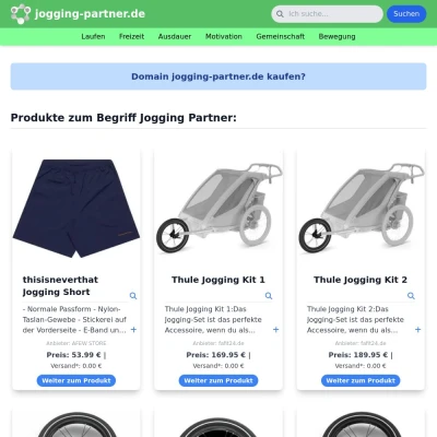 Screenshot jogging-partner.de