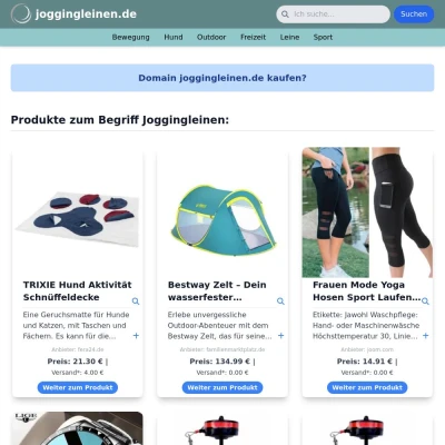 Screenshot joggingleinen.de