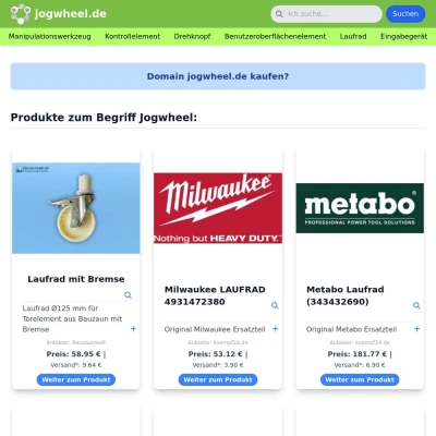 Screenshot jogwheel.de
