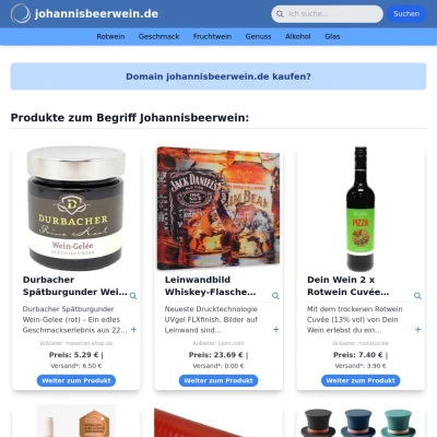 Screenshot johannisbeerwein.de