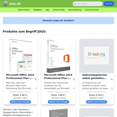 Screenshot joqs.de