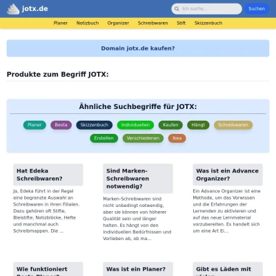 Screenshot jotx.de