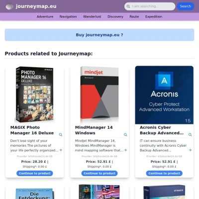 Screenshot journeymap.eu