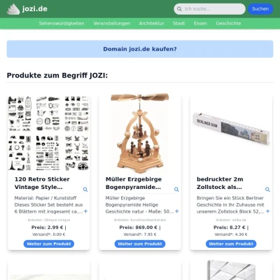 Screenshot jozi.de