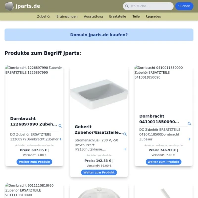 Screenshot jparts.de