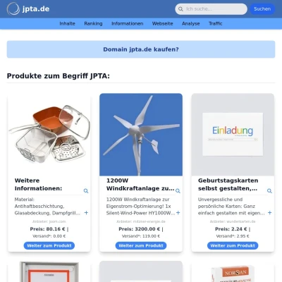 Screenshot jpta.de