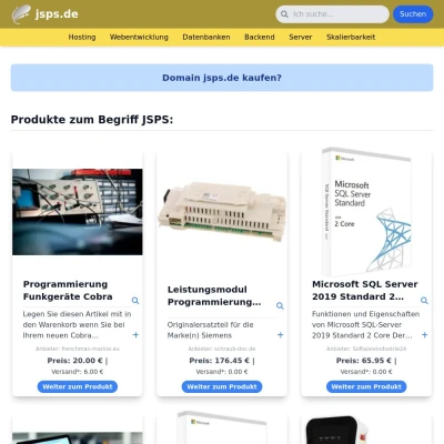 Screenshot jsps.de