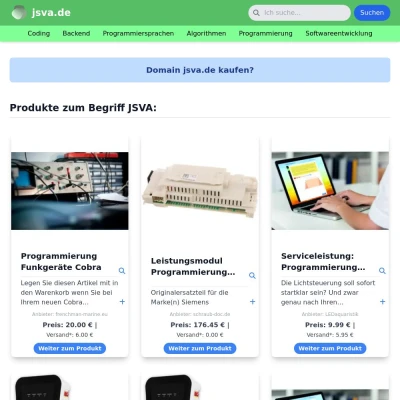 Screenshot jsva.de