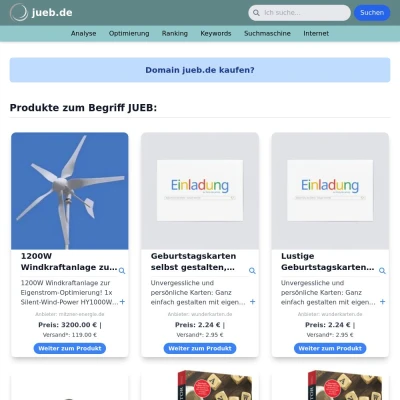 Screenshot jueb.de