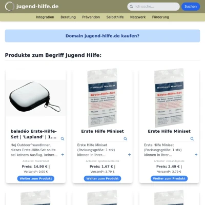 Screenshot jugend-hilfe.de