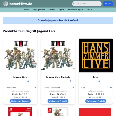 Screenshot jugend-live.de