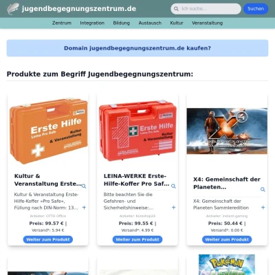 Screenshot jugendbegegnungszentrum.de