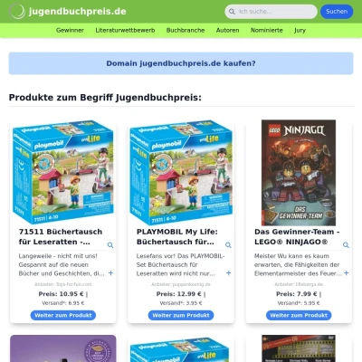 Screenshot jugendbuchpreis.de