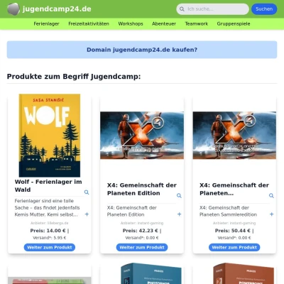 Screenshot jugendcamp24.de