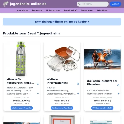 Screenshot jugendheim-online.de