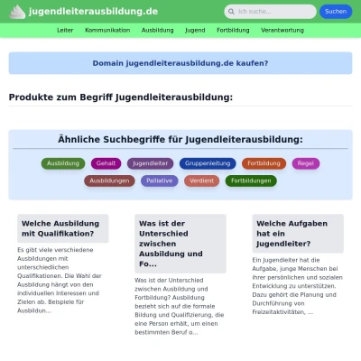 Screenshot jugendleiterausbildung.de