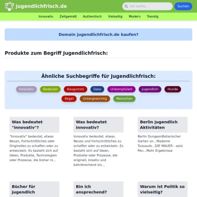 Screenshot jugendlichfrisch.de